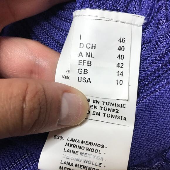 MISSONI amethyst purple woven knit merino wool sleeveless shift midi dress - Picture 11 of 12